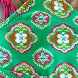 Zara Green and Pink Floral Bralette